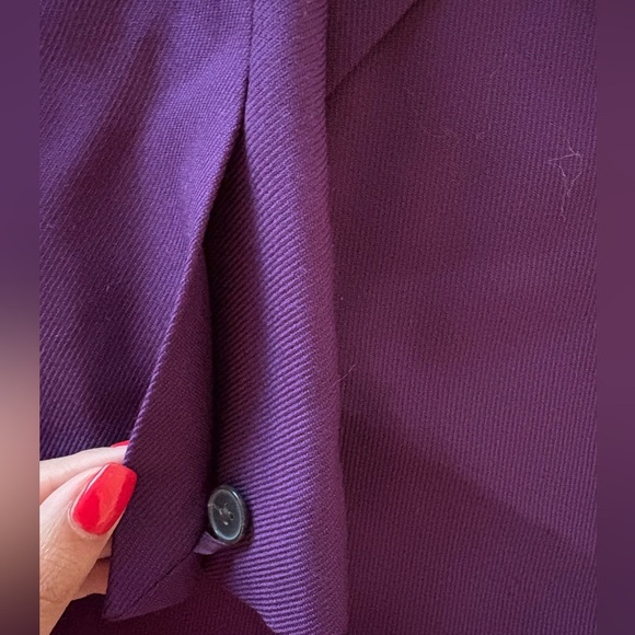 Banana Republic Lido Sculpted Wool Blazer Size 2 Deep Purple NWT - Picture 7 of 16